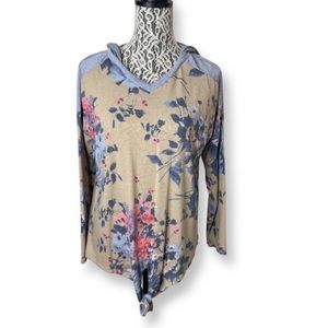 Floral Hoodie Top